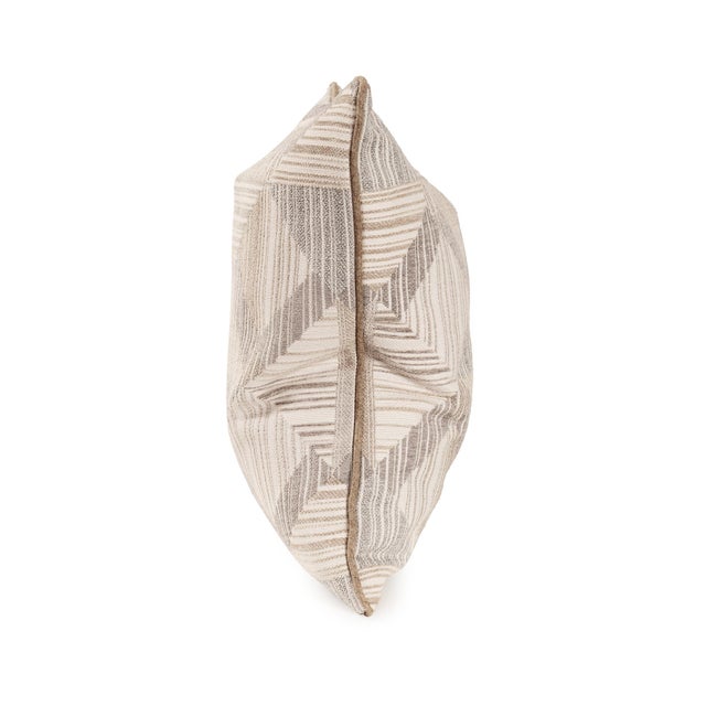 Kenneth Ludwig Chicago Prisma Natural 20x20 Poly Filled Pillow For Sale - Image 4 of 11