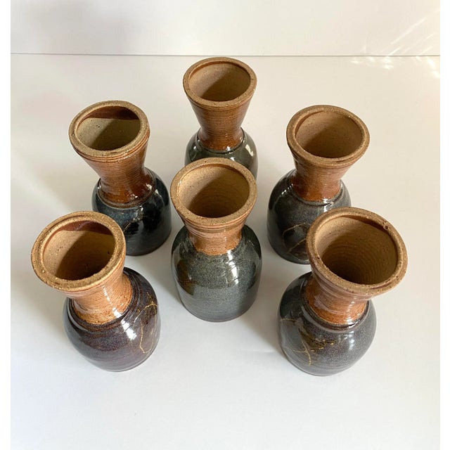 Hand Made Studio Pottery Wine Goblets - Set of 6 For Sale - Image 12 of 13