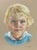 Antique 1944 Pastel Portrait of a Young Blond Boy For Sale - Image 4 of 6