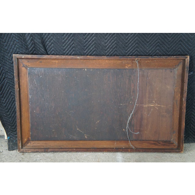 Antique American Empire Flame Mahogany Rectangular Wall Vanity Mirror 28" X 48" For Sale - Image 10 of 12