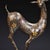 Metal Early 20th Century Gold-Inlaid Bronze Deer Sculpture – 18.9" Archaic Style Figure For Sale - Image 7 of 10