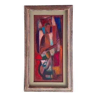 Mid 20th Century Israel Abramofsky Cubism Painting For Sale