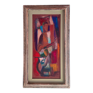Mid 20th Century Israel Abramofsky Cubism Painting