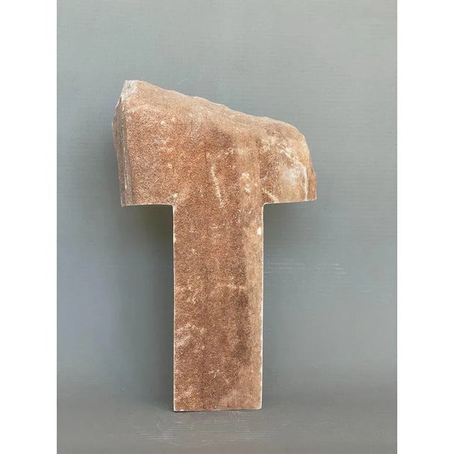 Contemporary Nearly Cross Hand Carved Marble Sculpture by Tom Von Kaenel For Sale - Image 3 of 6
