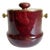 Aldo Tura Oxblood Lacquered Goat Skin Ice Bucket, Italy, 1960s For Sale