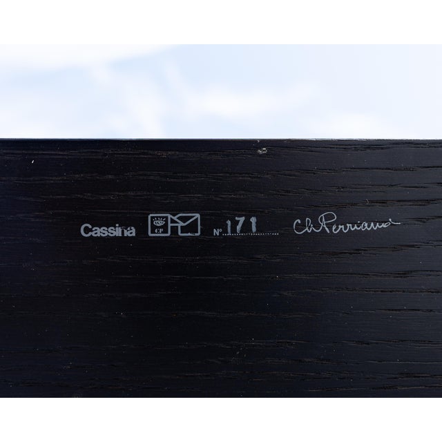 Black Charlotte Perriand Ventaglio Table for Cassina, Black-Stained Oak, No. 171 For Sale - Image 8 of 17