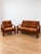 Vintage Scandinavian Living Room Set in Teak and Fabric, 1970s, Set of 2 For Sale - Image 9 of 12