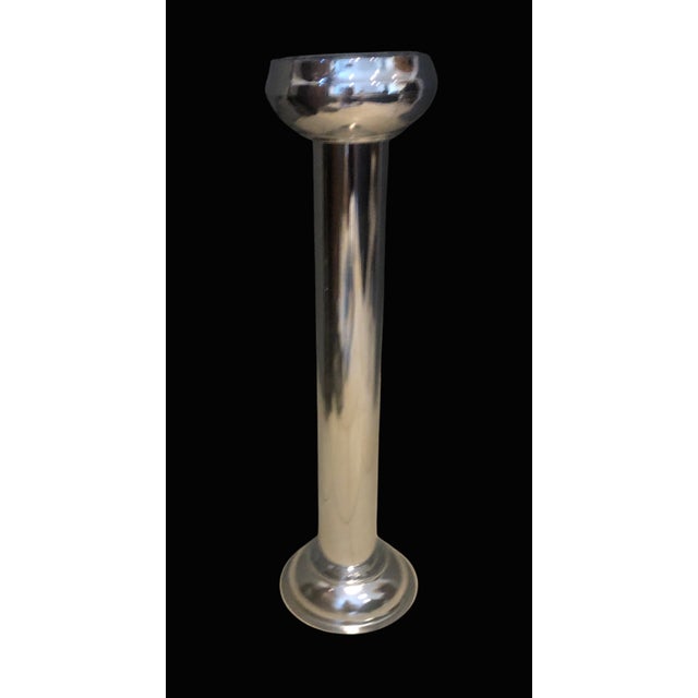 Large Vintage Chrome-Plated Metal Standing Ashtray, 1970s For Sale - Image 4 of 11