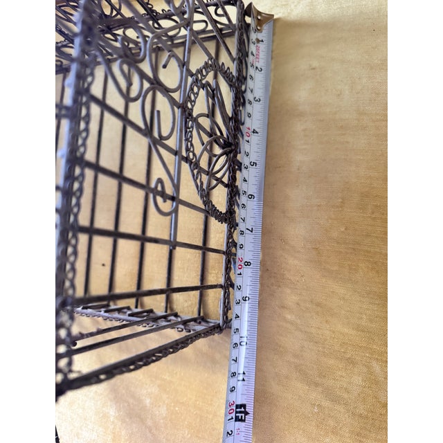 Ornate Vintage Metal Birdcage For Sale - Image 4 of 8