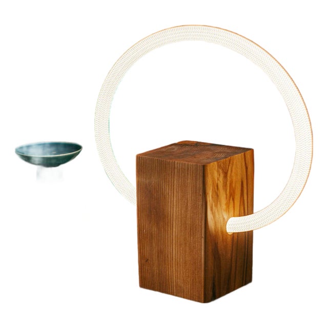 Modern Dimmable Wood Table Lamp For Sale