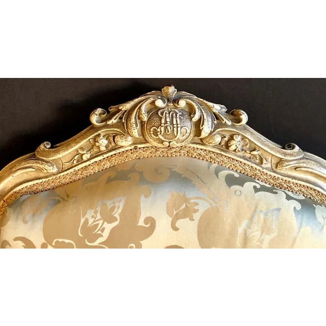 Maison Jansen Slipper Chairs in Scalamandre Upholstery in Frames - a Pair For Sale - Image 4 of 12