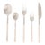 Artifacts Rattan Stainless Steel Cutlery with Gift Box in White - Set of 5 For Sale