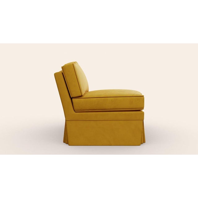 Turmeric Velvet Felix Slipper Chair by Ceraudo For Sale - Image 5 of 8