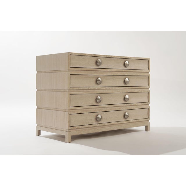 Wood Stacked Commodes in Limed Oak - a Pair For Sale - Image 7 of 18