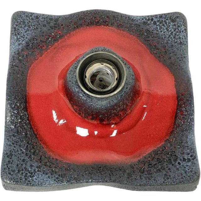German Fat Lava Ceramic Sconce, 1970s For Sale - Image 10 of 10