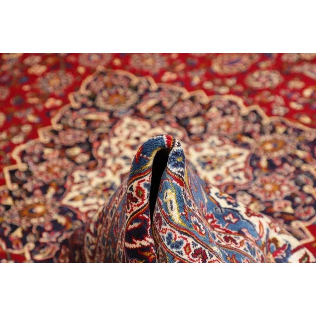 Kashan Rug in Virgin Wool For Sale - Image 10 of 11
