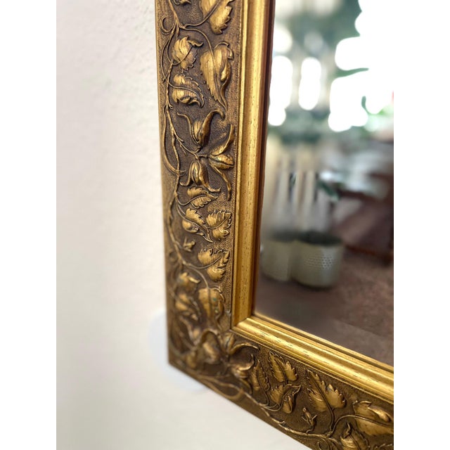 Vintage European Gold Gilt Beveled Mirror For Sale - Image 14 of 16