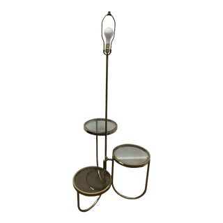 Milo Baughman Style Brass Display Lamp For Sale