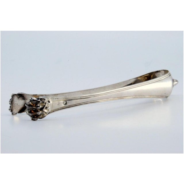 Claw-Shaped Silver Ice Tongs For Sale - Image 5 of 9