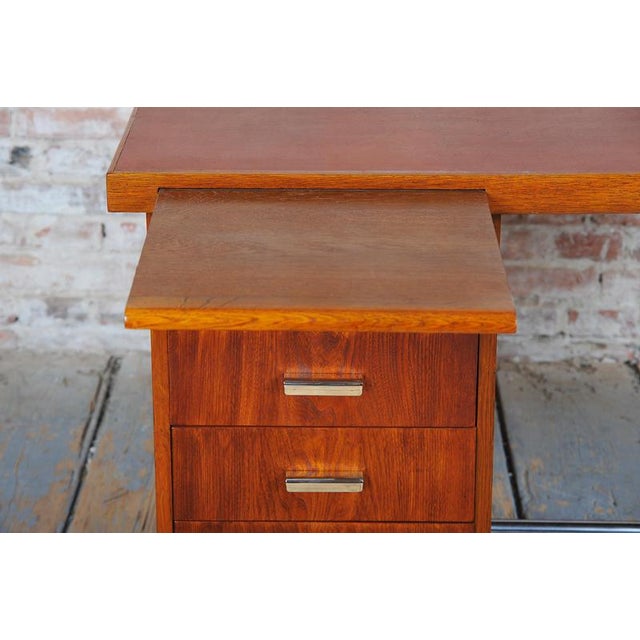 Bauhaus Bauhaus Writing Desk in Oak by Hynek Gottwald, Czechia, 1930s For Sale - Image 3 of 16