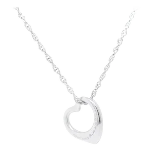 Tiffany & Co Elsa Peretti Open Heart Sterling Silver Pendant for a Necklace