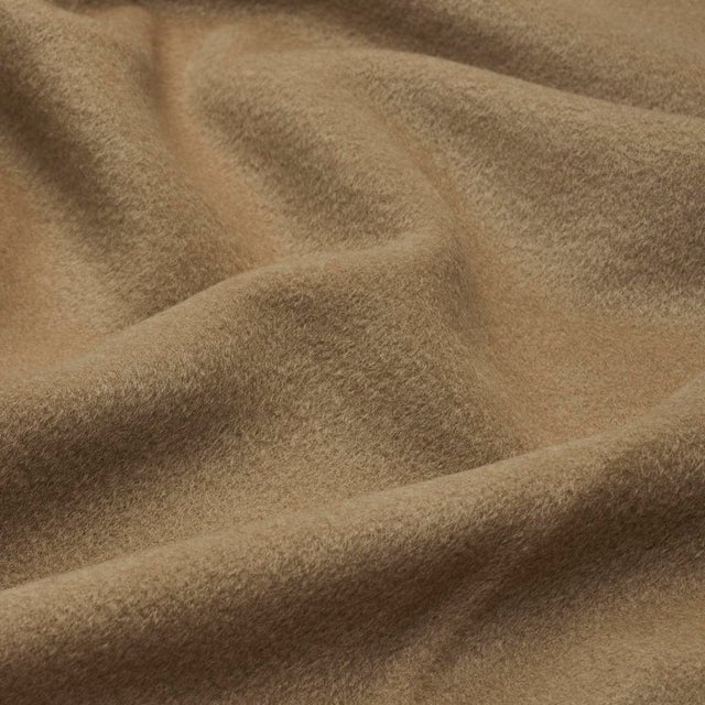 Mid-Century Modern SAMPLE - Schumacher Karla Fleeced Wool Fabric In Camel For Sale - Image 3 of 4