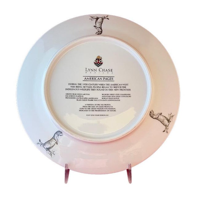 1990s Lynn Chase American Pages Porcelain Plates- Set of 5 For Sale - Image 9 of 12