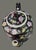 Vintage Famille Noire Jingdezhen China Millefleur Painted Enamel Tea Pot For Sale - Image 6 of 11