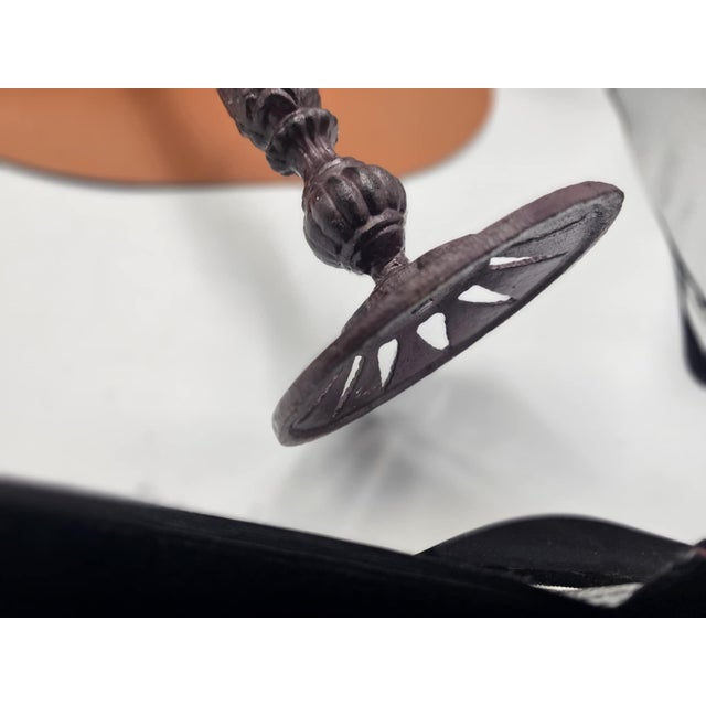 Art Deco Cast Iron Base Birdbath, 1940s For Sale - Image 6 of 8