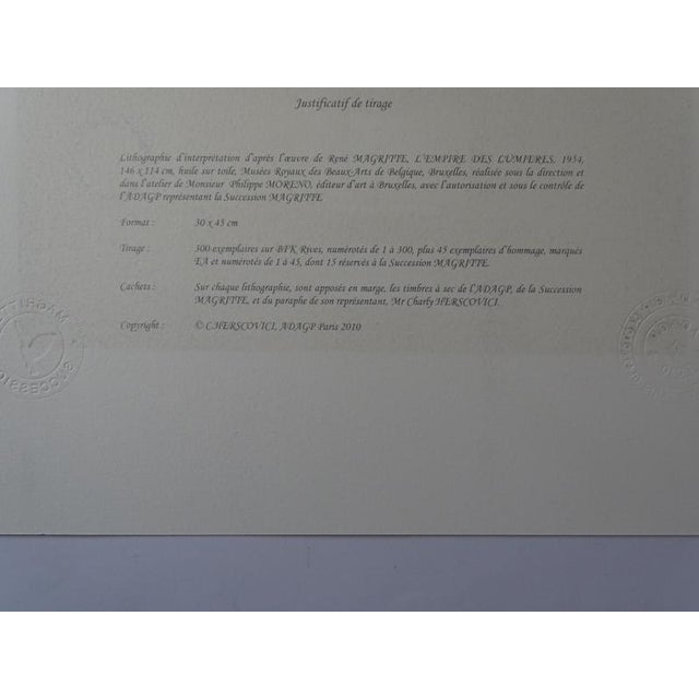 After René Magritte, The Empire of Light, Lithograph For Sale - Image 6 of 7