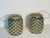 Pair of vintage Mercury glass pineapple textured vases or bowls.
