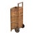 Antique 1910s Woven Splint Wood Rolling Cart Utility Basket / Wheeled Shopping Trolley For Sale - Image 4 of 18