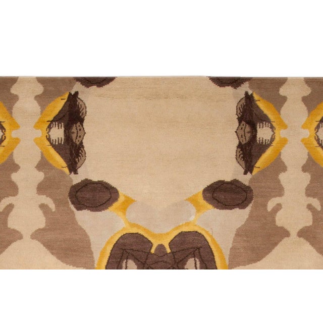 Early 21st Century Eskayel-Culebra Cubic Abstract Handmade Wool Rug by Doris Leslie Blau For Sale - Image 5 of 7