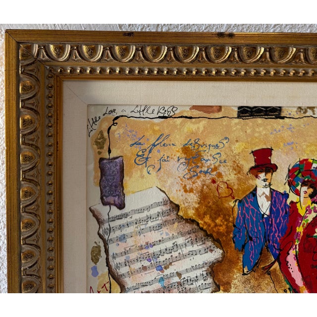 Mid 20th Century Tanya Wissotzky and Alexander Galtchansky, Silkscreen on Canvas Musical Belle Epoque Composition Alexander & Wissotzky For Sale - Image 5 of 18