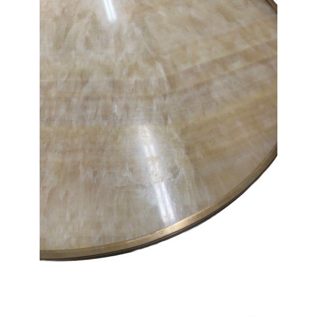 Louis XVI Directoire Style Gilt Metal & Honey Onyx Guéridon Side Tables - A Pair For Sale - Image 10 of 18
