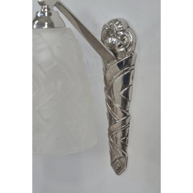 A Pair of French Art Deco Wall Sconces by Charles Schneider 1920s France - 2 Pairs Available For Sale - Image 6 of 7