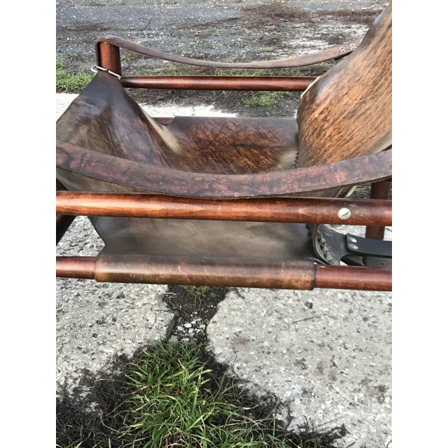 Vintage Leather Safari Chairs, 1960s, Set of 2 For Sale - Image 4 of 8