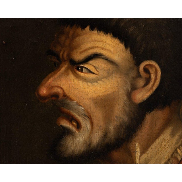Tim Bobbin, A Judge and A Beggar, 1700s, Oil, Framed For Sale - Image 4 of 9