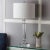 30-Inch H Crystal Column Table Lamp - Clear For Sale - Image 4 of 6