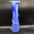 Glass Romanian Blue and White Hand Blown Swirl Vine Vase 16.75" Tall For Sale - Image 7 of 12