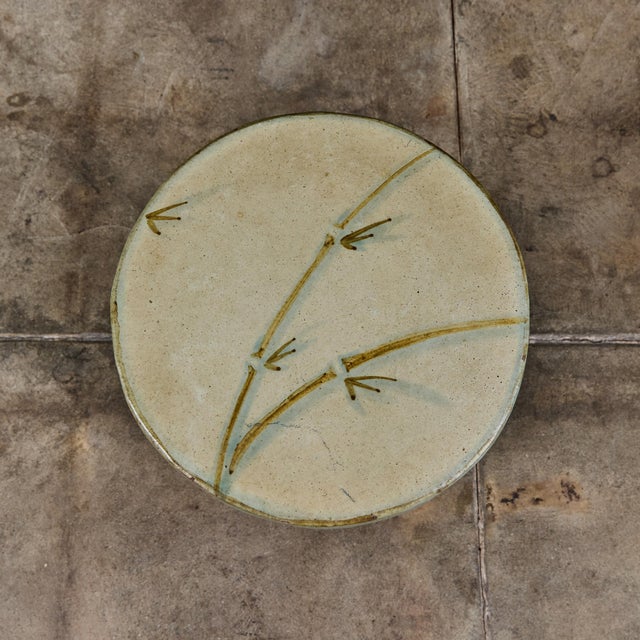 Stan Bitters Ceramic Mushroom Stool/Side Table With Adolf Odorfer Glaze For Sale - Image 9 of 10