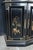 Black Vintage Jasper Black Lacquer Chinoiserie China Display Cabinet Pagoda Landscape, Attributed For Sale - Image 8 of 13