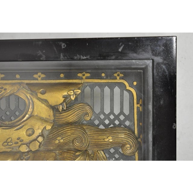 Vintage Chinese Relief Carved Ho Ho Bird Glass Top Display Oriental Coffee Table For Sale - Image 9 of 13