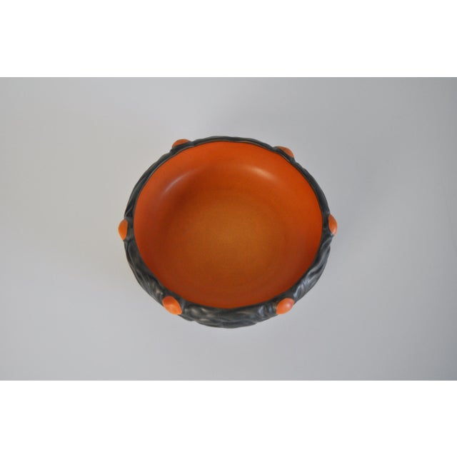 1920s Danish Art Nouveau Hand-Crafted Decorated Dish by P. Ipsens Enke, 1890s For Sale - Image 5 of 8