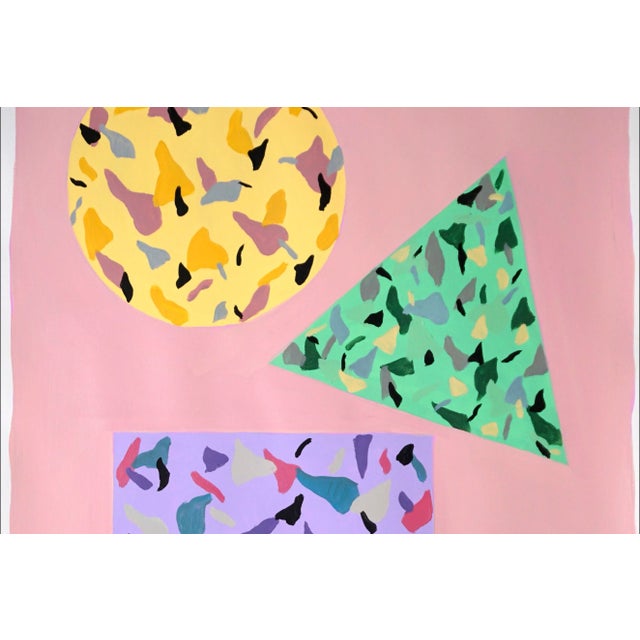 2020s 2022 "Square, Circle and Triangle" Abstract Acrylic Painting by Natalia Roman For Sale - Image 5 of 9