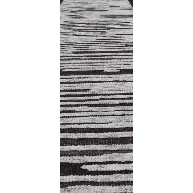 Textile Keivan Woven Arts Modern Runner With Abstract Design 2'5 X 11'8 For Sale - Image 7 of 11