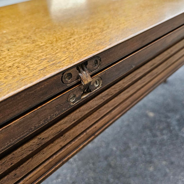 Wood Vintage Hand Carved Hollywood Regency Style Console Convertible Dining Table For Sale - Image 7 of 12