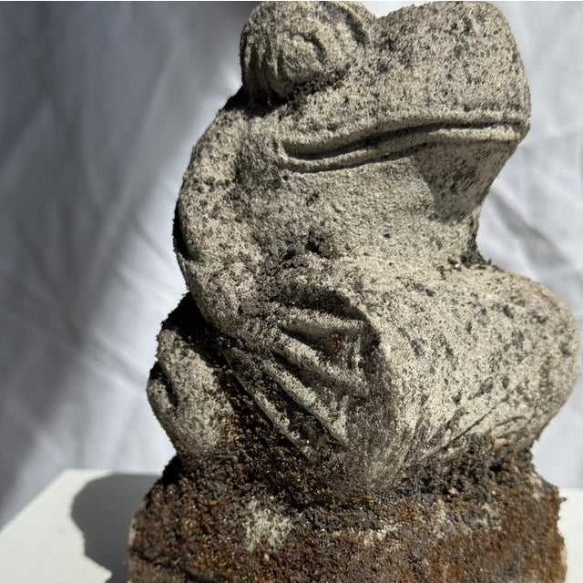 Small Balinese Limestone Frog Sculpture, 2000s For Sale - Image 16 of 18
