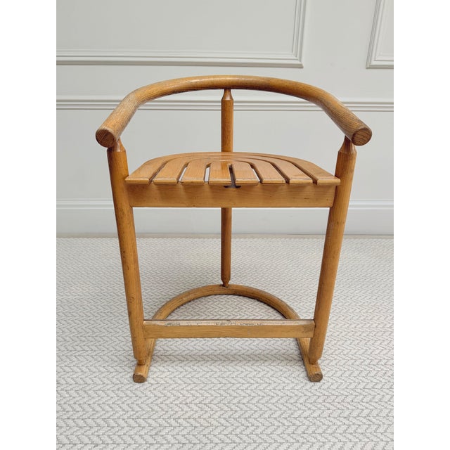 Postmodern Oak Bar Stools by Allmilmö, 1980s, Set of 4 For Sale - Image 13 of 14