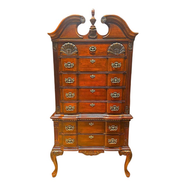 Professionally Refinished "Kathy Ireland Home" Queen Anne Highboy For Sale